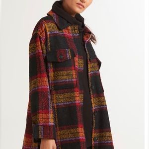 Sanctuary MIDI plaid shacket jacket